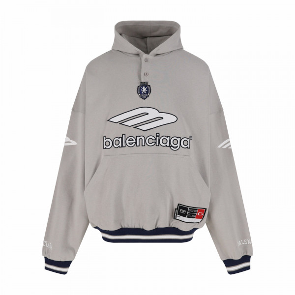 [잔디집] 발렌시아가 3B 그레이 풋볼 폴로 후드