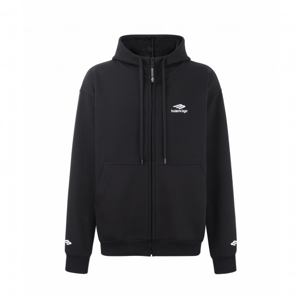 [잔디집] 발렌시아가 3B 스포츠 아이콘 블랙 후드 집업