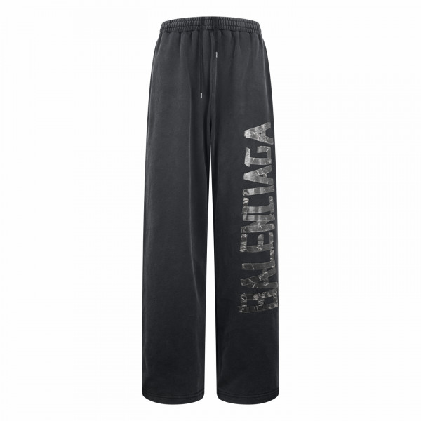 [잔디집] 발렌시아가 트랜스페어런트 테이프 블랙 배기 팬츠