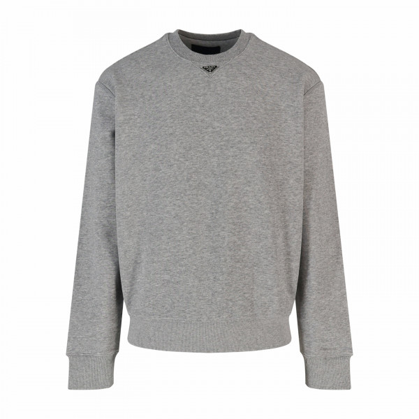 [잔디집] 프라다 트라이앵글 로고 그레이 맨투맨