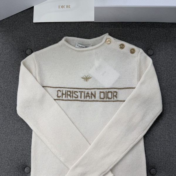[TJ공장] 디올 로고 캐시미어 니트 에크루 니트 스웨터 여성복