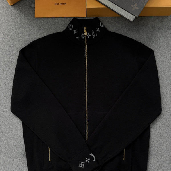 [TJ공장] 루이비통 더블 페이스 트래블 블랙 울 니트 블루종 자켓