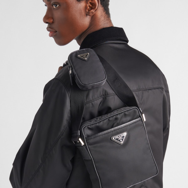 [블랙프레임] 프라다 리나일론 블랙 크로스백 2VH112