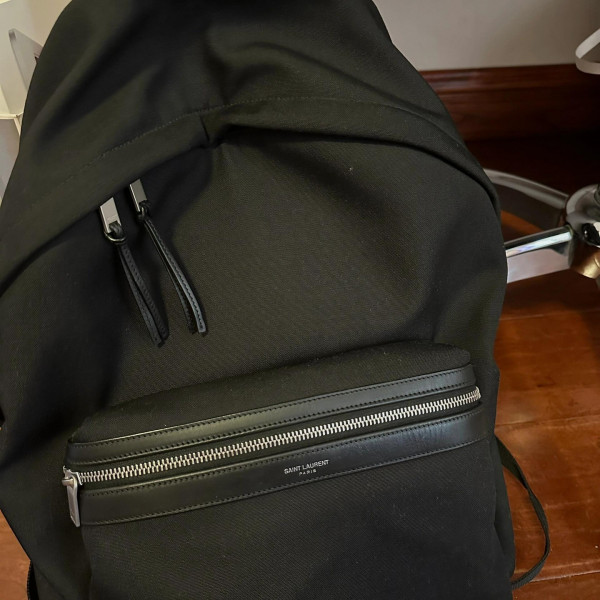 [블랙프레임] 생로랑 나일론 캔버스 클래식 시티 블랙 백팩 534967