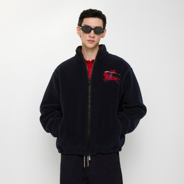 [GTR공장] 버버리 EKD 블렌드 울 캐시미어 네이비 플리스 자켓