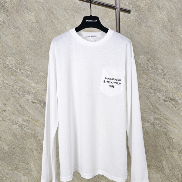 [GTR공장] 아크네 스튜디오 로고 레터링 화이트 롱 슬리브