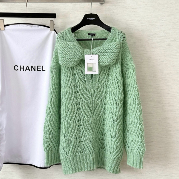 샤넬 라이트 그린 모헤어 울 드레스 여성복