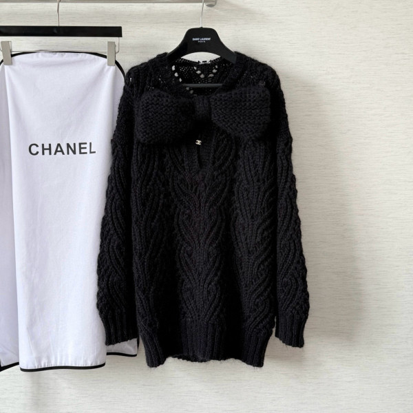 샤넬 블랙 모헤어 울 드레스 여성복