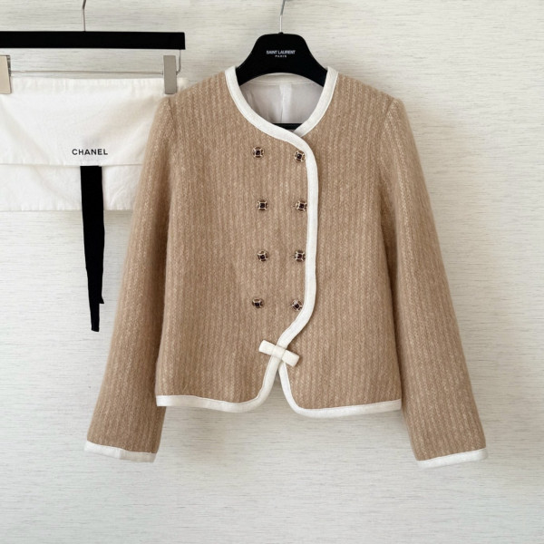 샤넬 모헤어 베이지 울 자켓 여성복