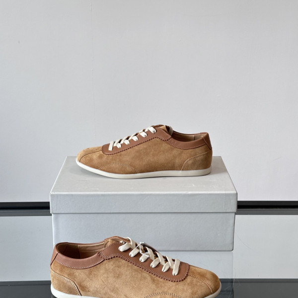 브루넬로 쿠치넬리 스웨이드 브라운 베이지 스니커즈