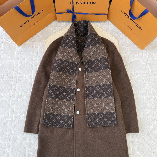 루이비통 더블 페이스 브라운 코트