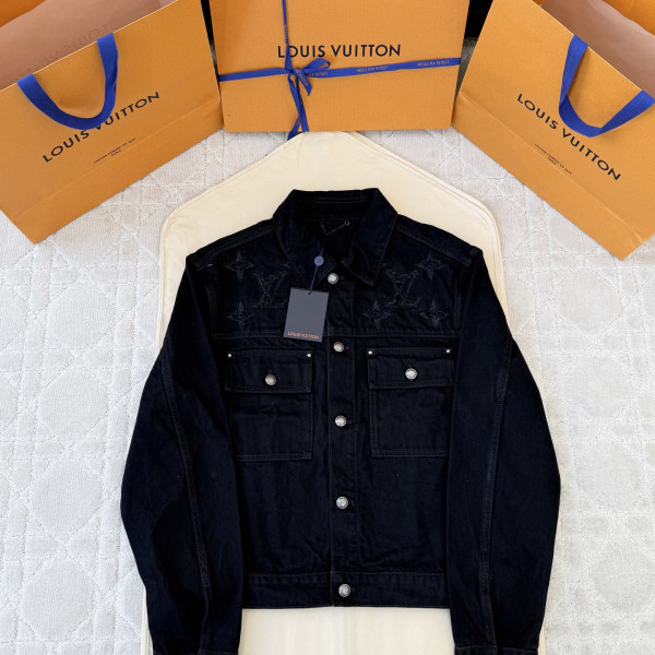 루이비통 모노그램 디스트로이 블랙 데님 자켓