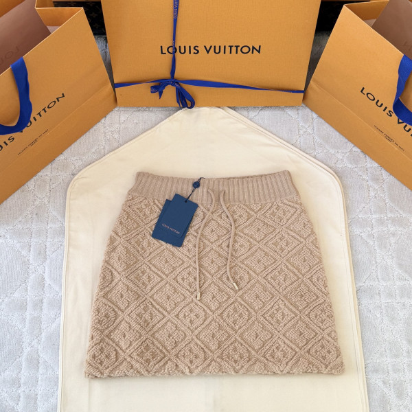 루이비통 모노그램 베이지 타월링 미니 스커트 여성복