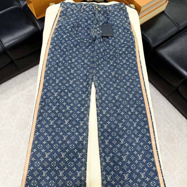 루이비통 모노그램 테일러드 블루 데님 진