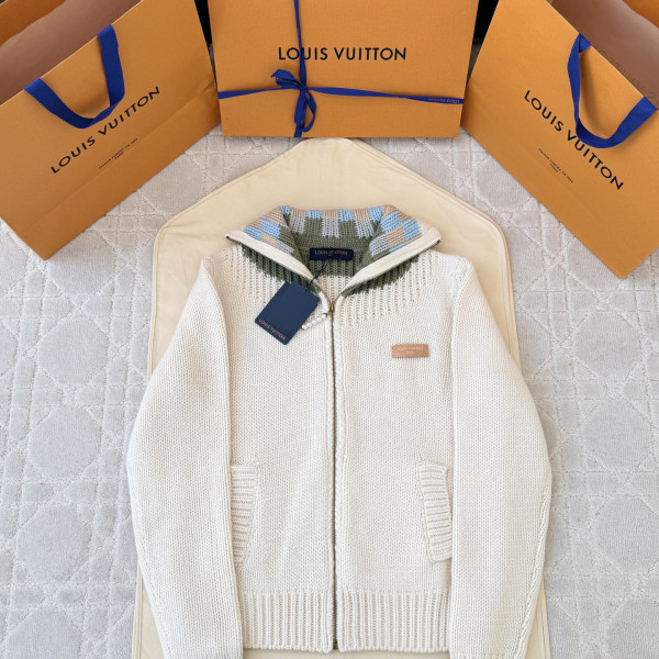 루이비통 인타르시아 크림 화이트 트랙 집업 자켓