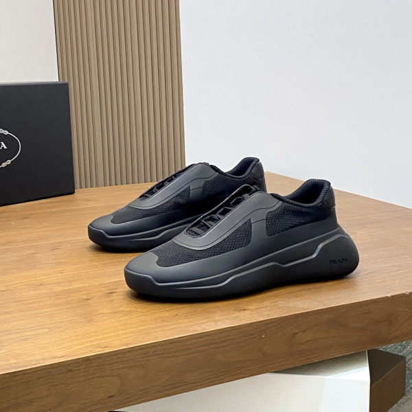 프라다 아메리카컵 리나일론 바이크 블랙 스니커즈