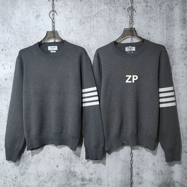 [사슬공장] 톰브라운 4바 밀라노 스티치 그레이 니트 스웨터