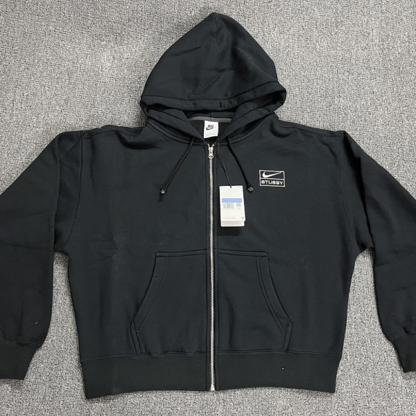 [YQ] 나이키 X 스투시 플리스 블랙 후드집업