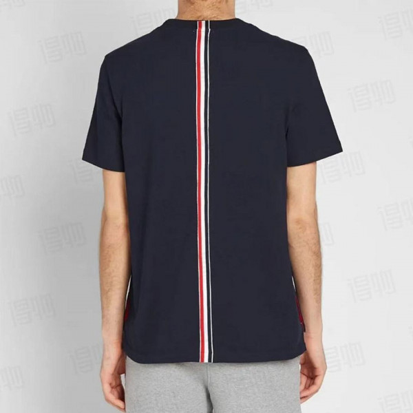 [사슬공장] 톰브라운 릴랙스 센터 스트라이프 네이비 티셔츠