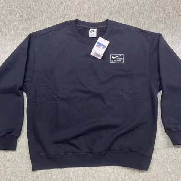 [YQ] 나이키 X 스투시 NRG 플리스 블랙 크루넥 맨투맨