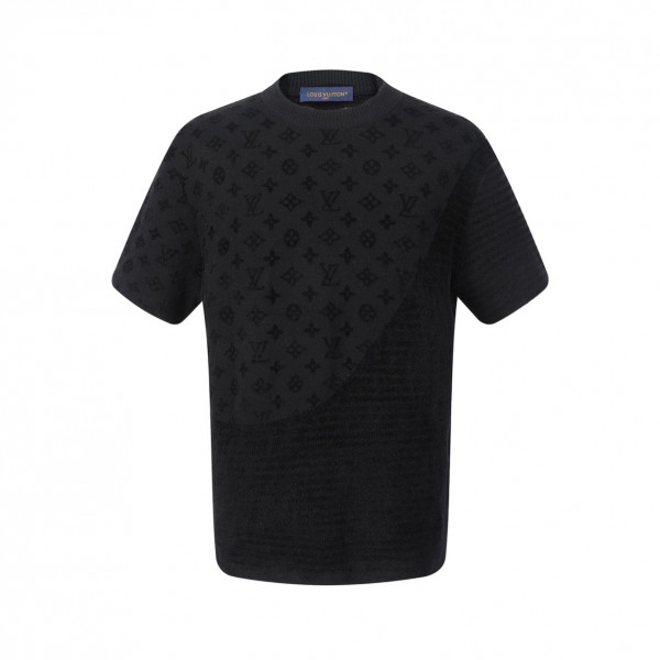 [잔디집] 루이비통 그래픽 자카드 블랙 티셔츠
