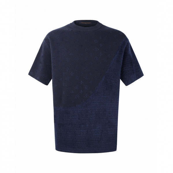 [잔디집] 루이비통 그래픽 자카드 네이비 티셔츠