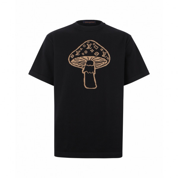 [잔디집] 루이비통 머쉬룸 인타르시아 크루넥 블랙 티셔츠