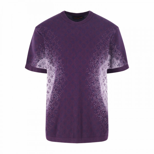 [잔디집] 루이비통 모노그램 자카드 퍼플 크루넥 티셔츠