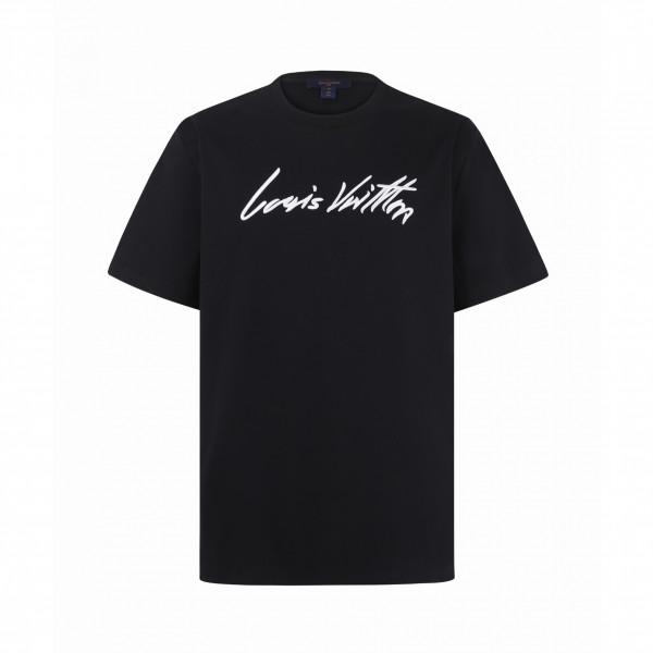 [잔디집] 루이비통 커시브 시그니처 블랙 티셔츠