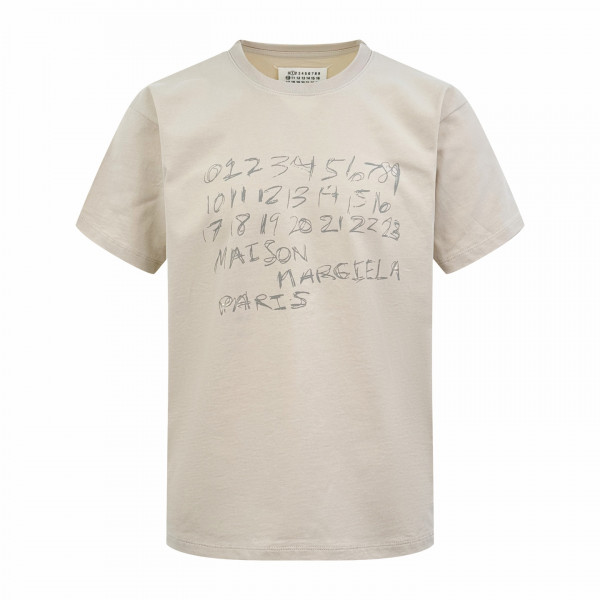 [잔디집] 메종 마르지엘라 넘버링 모티프 베이지 티셔츠