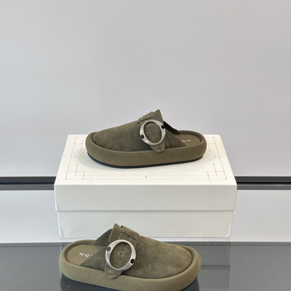 알렉산더 맥퀸 아크 클로그 카키 슬리퍼