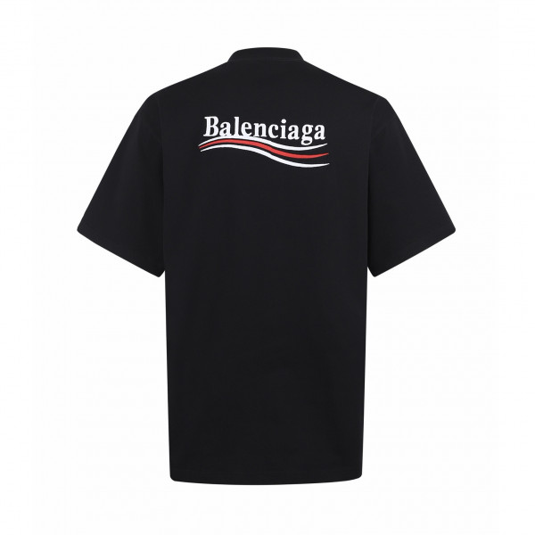 [잔디집] 발렌시아가 웨이브 폴리티컬 캠페인 블랙 티셔츠