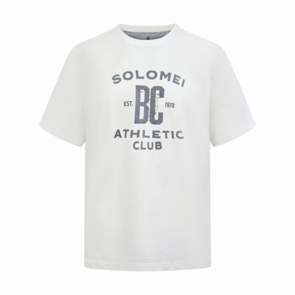 [잔디집] 브루넬로 쿠치넬리 레터링 화이트 티셔츠