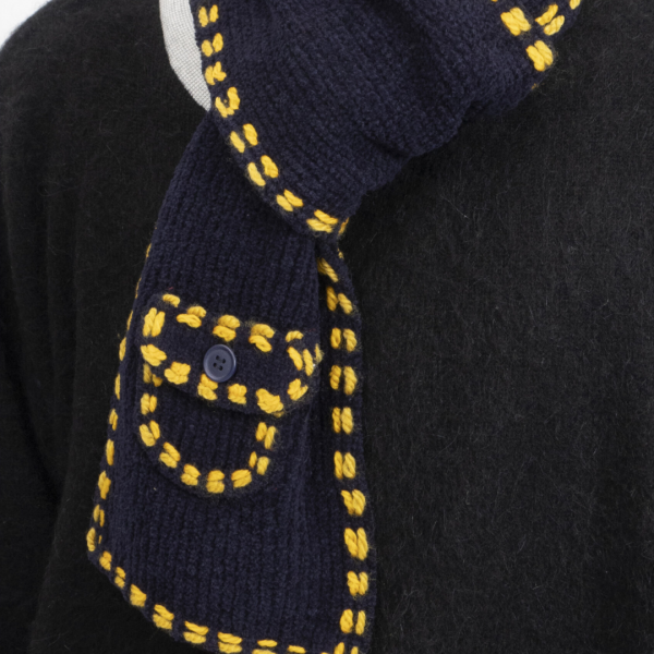 [세나] 핀가린 네이비 포켓 스카프