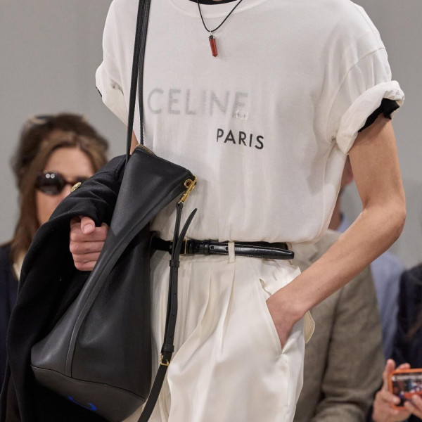 [잔디집] 셀린느 더블 레이어 파인 코튼 저지 화이트 티셔츠