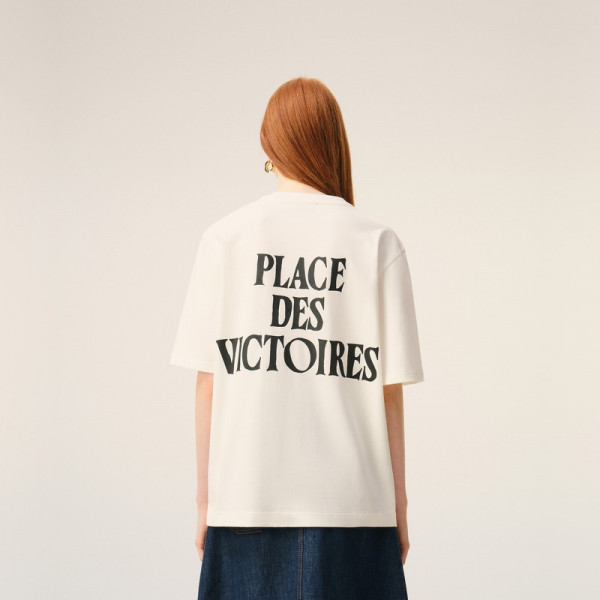 [잔디집] 아미 레터링 크림 화이트 티셔츠