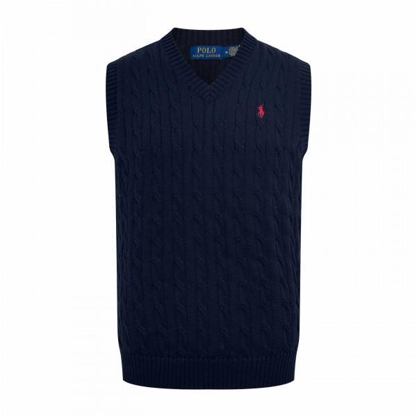 [잔디집] 폴로 랄프로렌 케이블 니트 코튼 네이비 스웨터 베스트