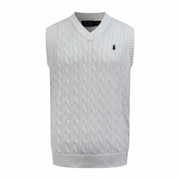 [잔디집] 폴로 랄프로렌 케이블 니트 코튼 화이트 스웨터 베스트