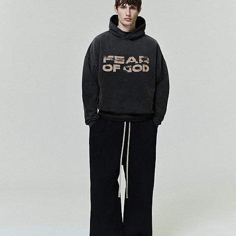 [세나] 피어오브갓 로고 블랙 후드