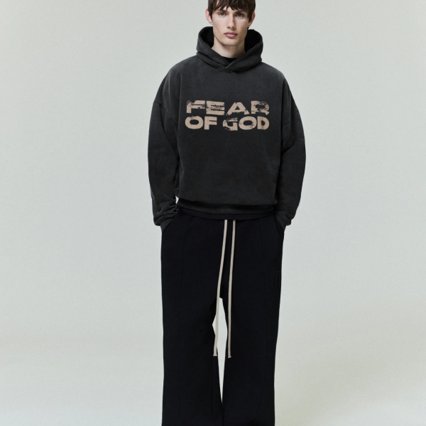 [세나] 피어오브갓 로고 블랙 후드