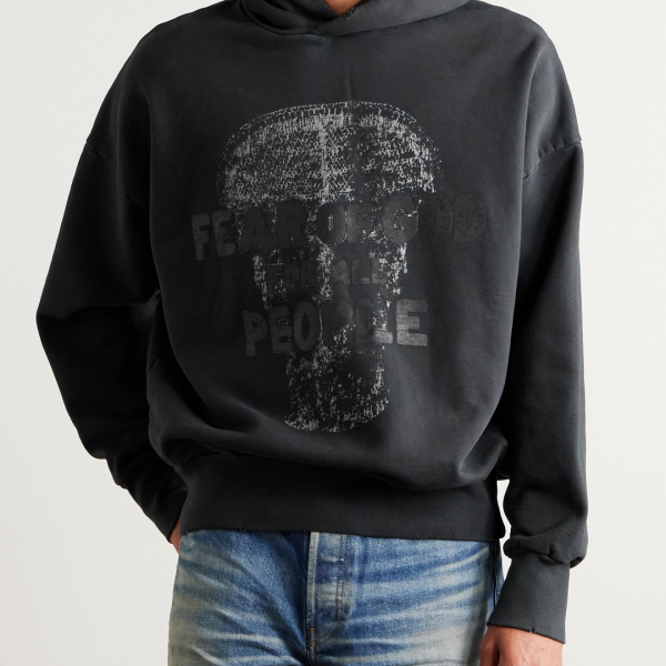 [세나] 피어오브갓 그래픽 블랙 후드