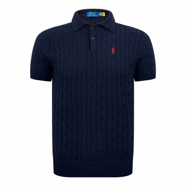 [잔디집] 폴로 랄프로렌 케이블 니트 코튼 네이비 폴로티