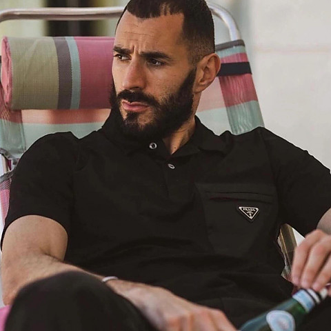 [잔디집] 프라다 리나일론 스트레치 블랙 폴로티