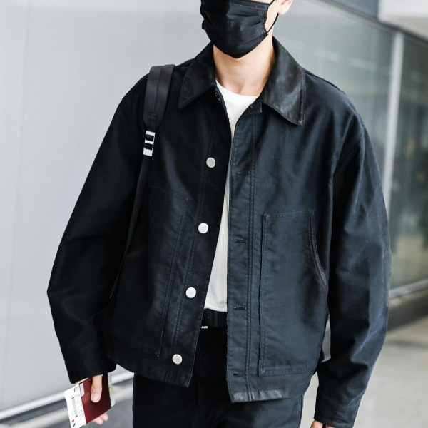 [잔디집] 프라다 몰스킨 네이비 블루종 자켓